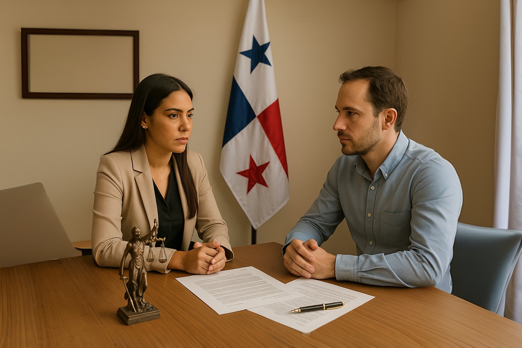 Pareja tramitando su divorcio con abogado en Panamá